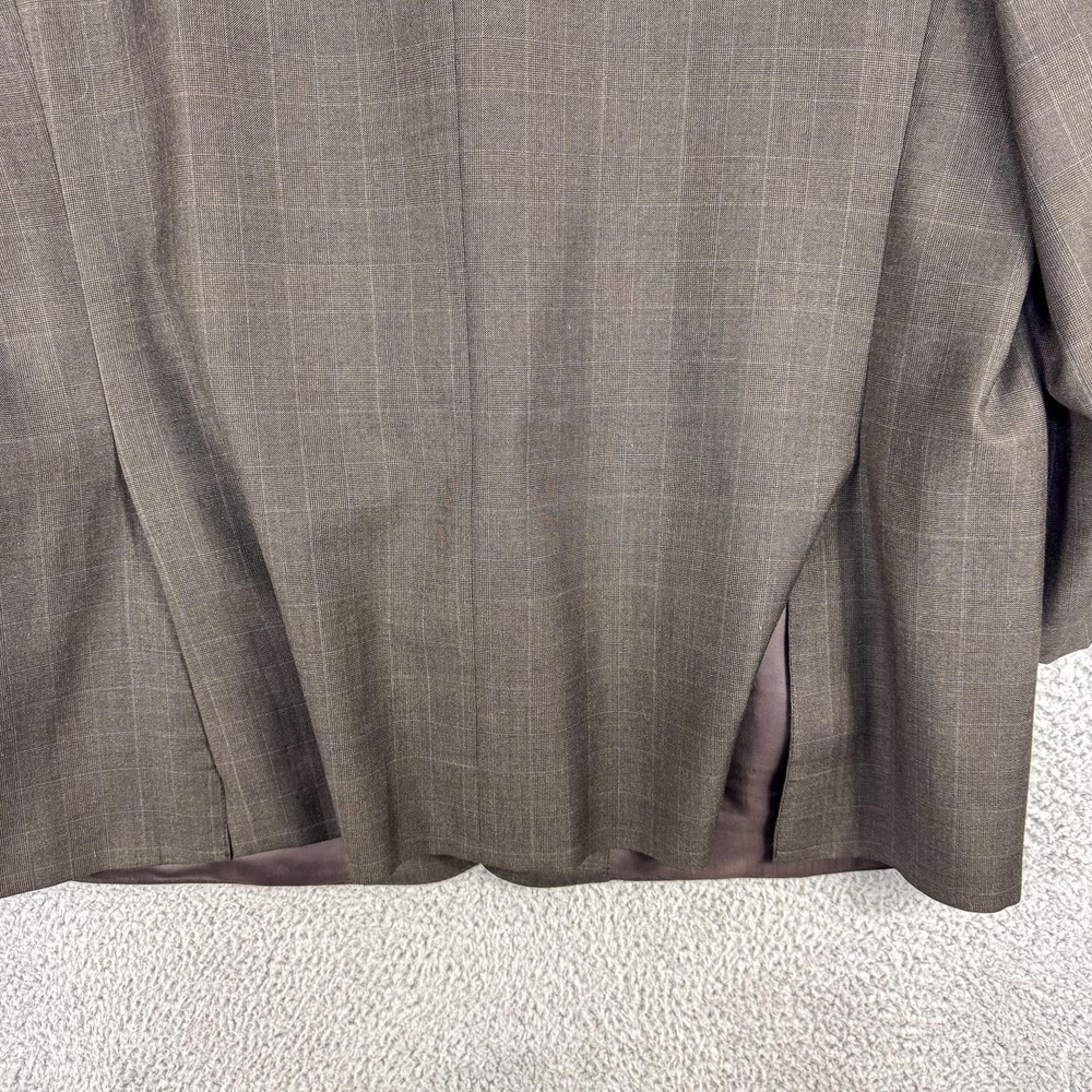 Ermenegildo Zegna‎ Blazer Mens 48L Brown Wool Check Sport Coat Made Switzerland - Picture 8 of 16